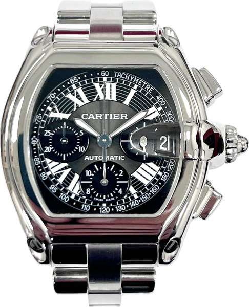 Cartier Roadster - Black Roman Numeral Dial & Bracelet Strap